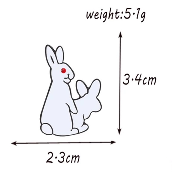 Rabbits Humping Pin Funny Bunny Sex NSFW Horny Joke Metal Lapel Badge - Picture 4 of 8